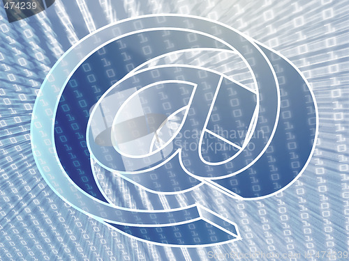 Image of At internet symbol data transfer