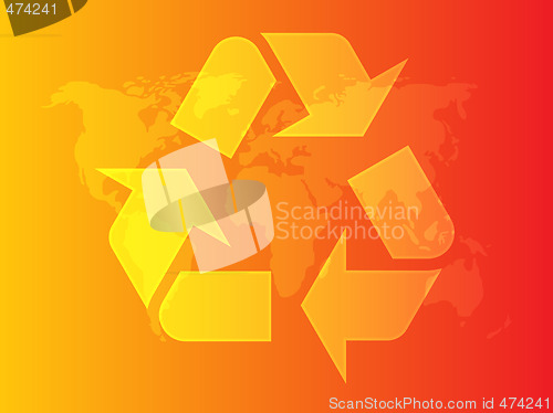 Image of Recycling eco symbol