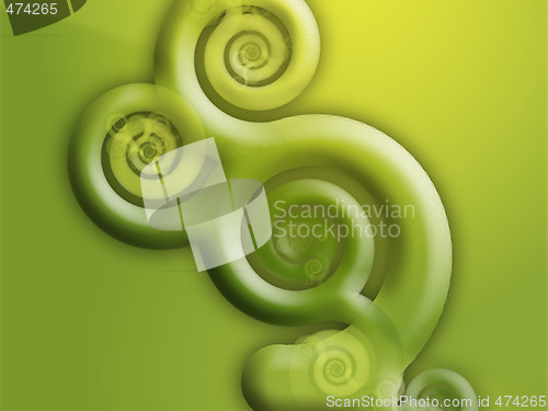 Image of Abstract swirly floral grunge illustration