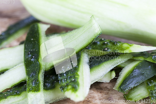 Image of Bark from peeled cucumber.