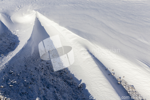 Image of Snow near the road