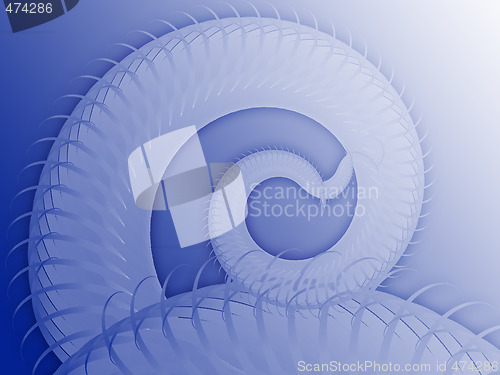 Image of Swirling spiral fronds abstract