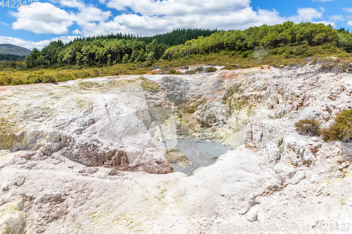 Image of geothermal activity at Rotorua in New Zealand