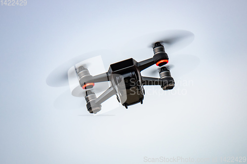 Image of toy drone sky background 