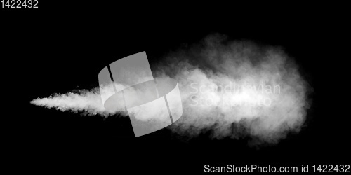 Image of white smoke texture on black background