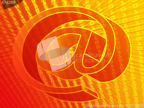 Image of At internet symbol data transfer