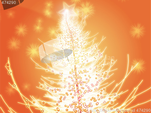 Image of Sparkly christmas tree illustration