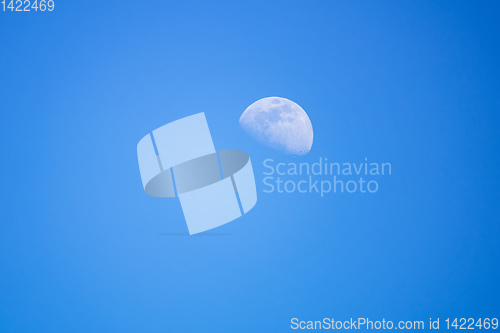 Image of moon at day time sky background