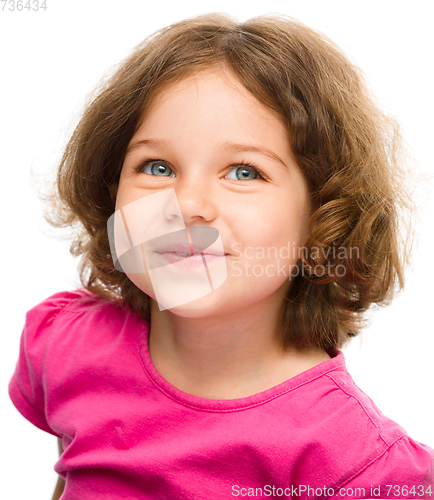 Image of Portrait of happy little girl