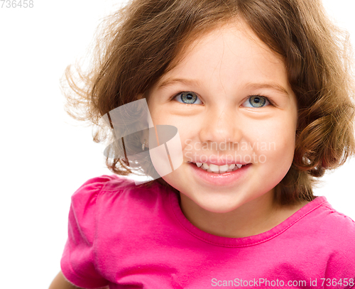 Image of Portrait of cheerful little girl