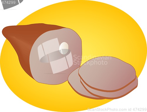 Image of Leg of ham illustration