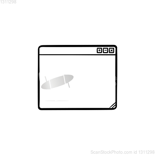 Image of Browser hand drawn outline doodle icon.