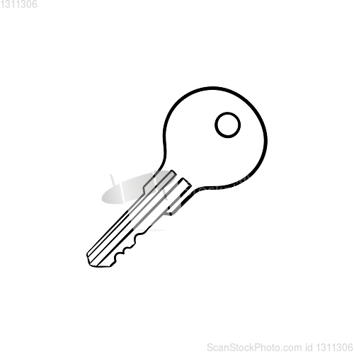 Image of Key hand drawn outline doodle icon.