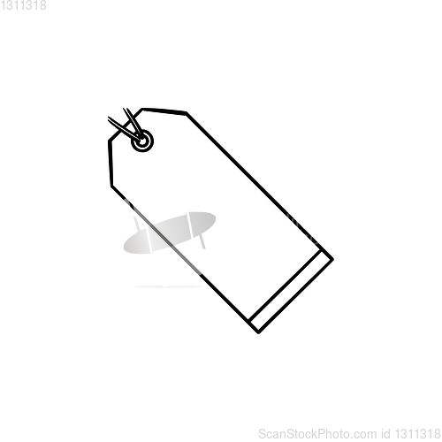 Image of Price tag hand drawn outline doodle icon.