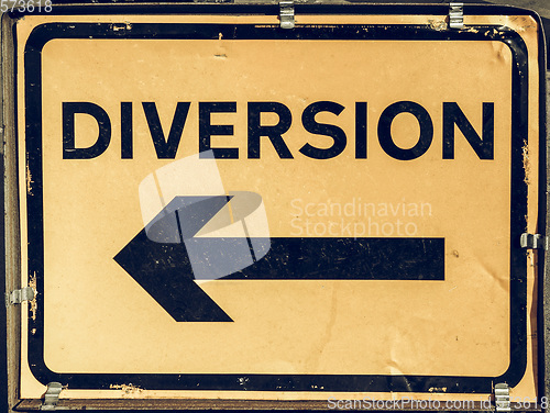 Image of Vintage looking Diversion sign