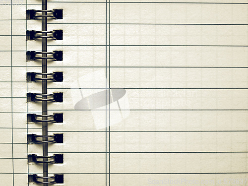 Image of Vintage looking Blank notebook page