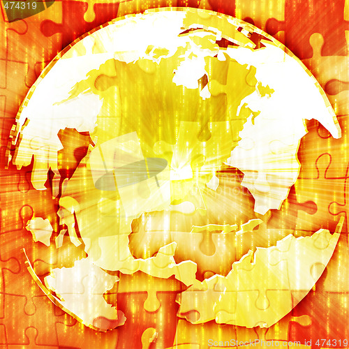 Image of Globe of Americas
