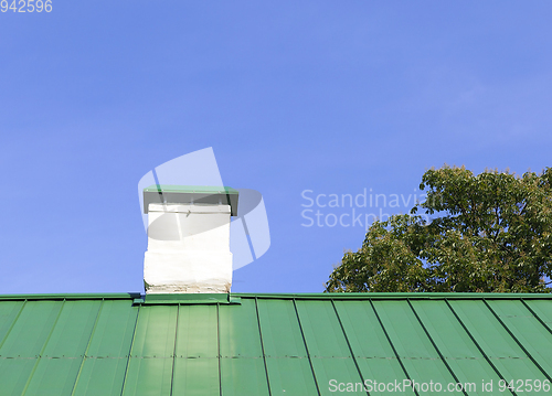 Image of Concrete plastered chimney