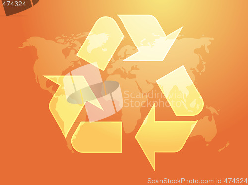 Image of Recycling eco symbol