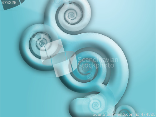 Image of Abstract swirly floral grunge illustration