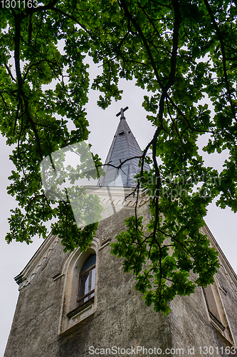 Image of Koknese Evangelical Lutheran Church in Latvia.