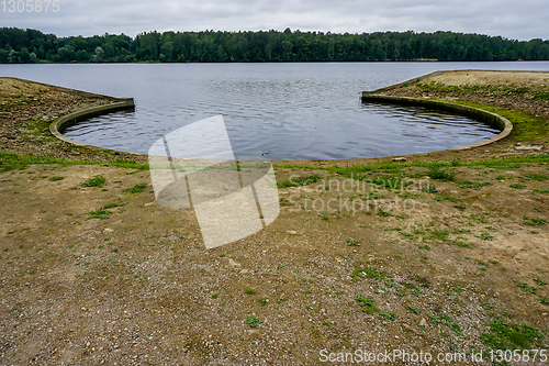 Image of Artificial shore in Koknese park Garden of Destinies in Latvia. 