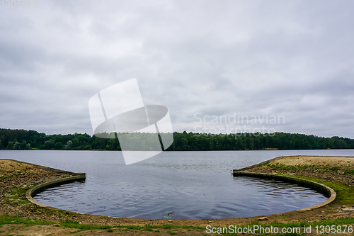 Image of Artificial shore in Koknese park Garden of Destinies in Latvia. 