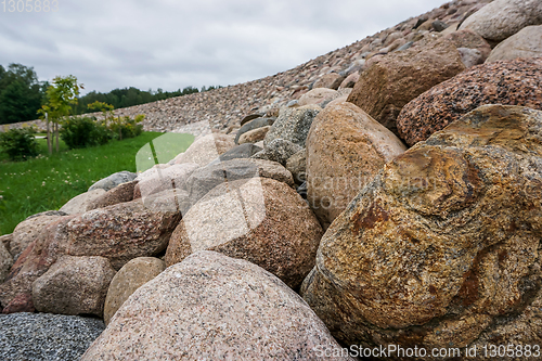 Image of Stones in Koknese in the park Garden of Destinies in Latvia.