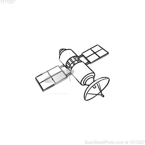 Image of Satellite hand drawn outline doodle icon.