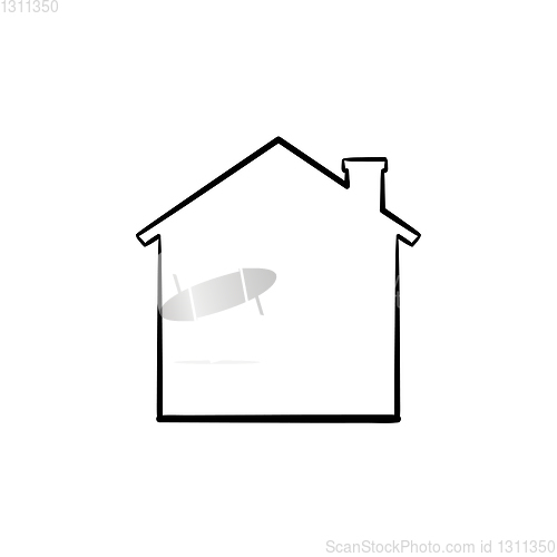 Image of House hand drawn outline doodle icon.