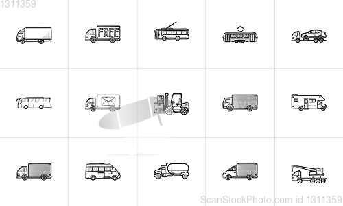 Image of Transport hand drawn outline doodle icon.