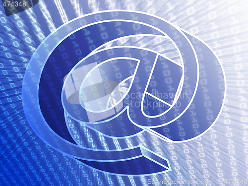 Image of At internet symbol data transfer