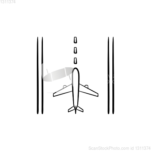 Image of Airport runway line icon.