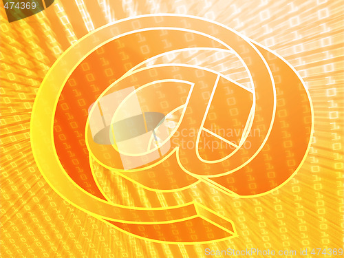 Image of At internet symbol data transfer