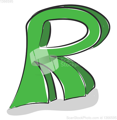 Image of Letter R alphabet vector or color illustration