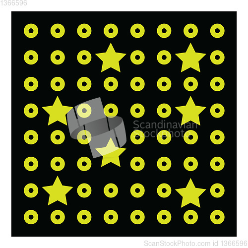 Image of A pattern of stars and circles vector or color illustration
