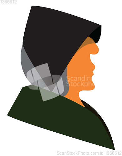 Image of An old woman vector or color illustration