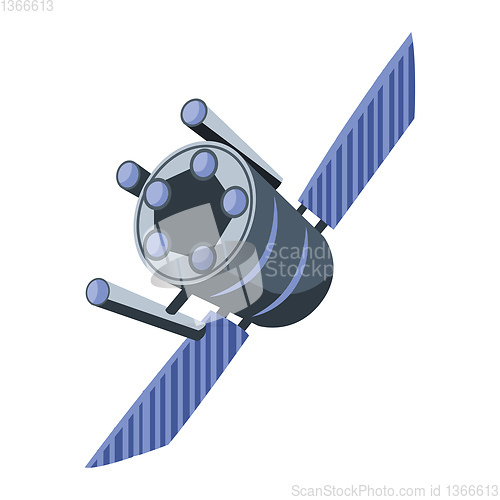 Image of Blue satellite vector illustration on white background