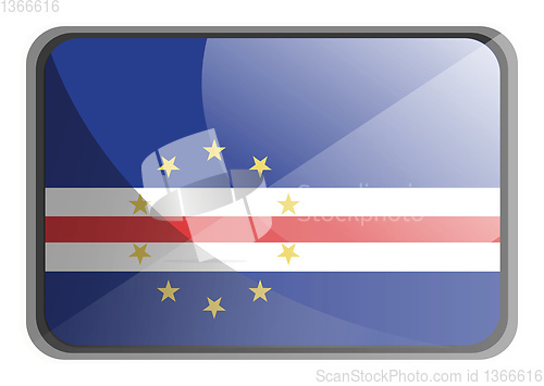 Image of Vector illustration of Cape Verde flag on white background.