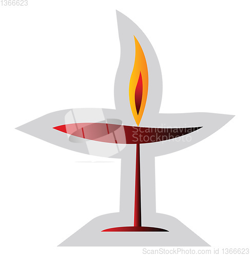 Image of Red Unitarian religion symbol vector illustration on a white bac