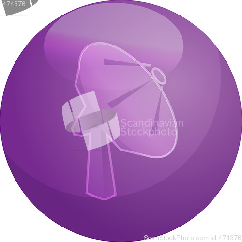 Image of Satellite dish telecommunications illustration