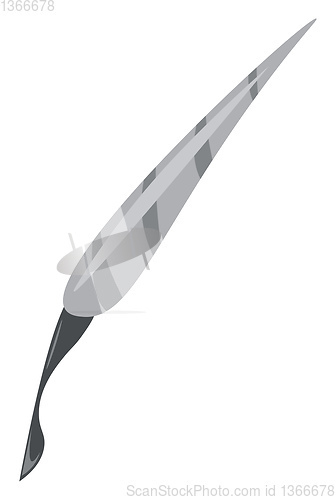Image of A vintage ink pen designed with a feather tail vector color draw