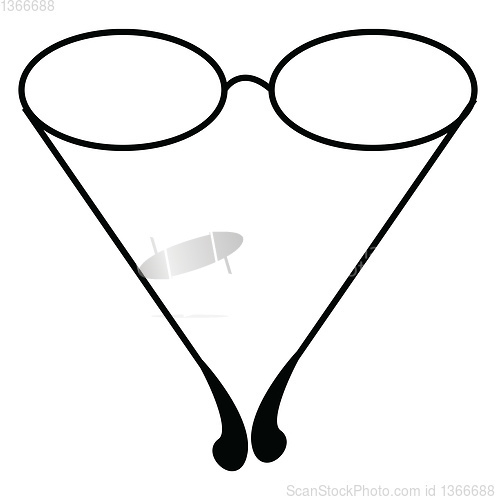 Image of A sketch of spectacles vector or color illustration
