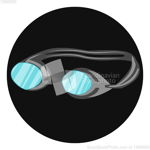 Image of Swimming Glasses vector color illustration.