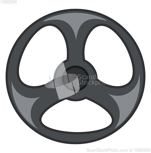 Image of A black car steering wheel used for driving vector color drawing