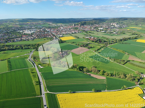 Image of flight over some rape fields in south Germany near Herrenberg