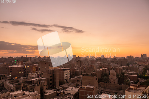 Image of sunset scenery at Cairo Egypt