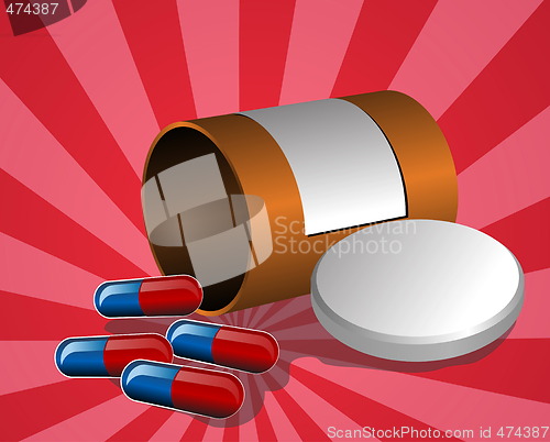 Image of Illustration of open pillbox with pills