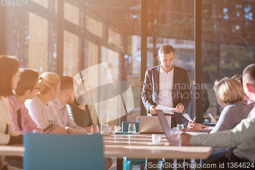 Image of young business team on meeting at office