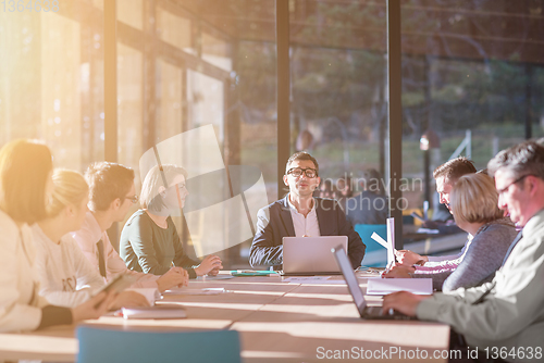 Image of young business team on meeting at office